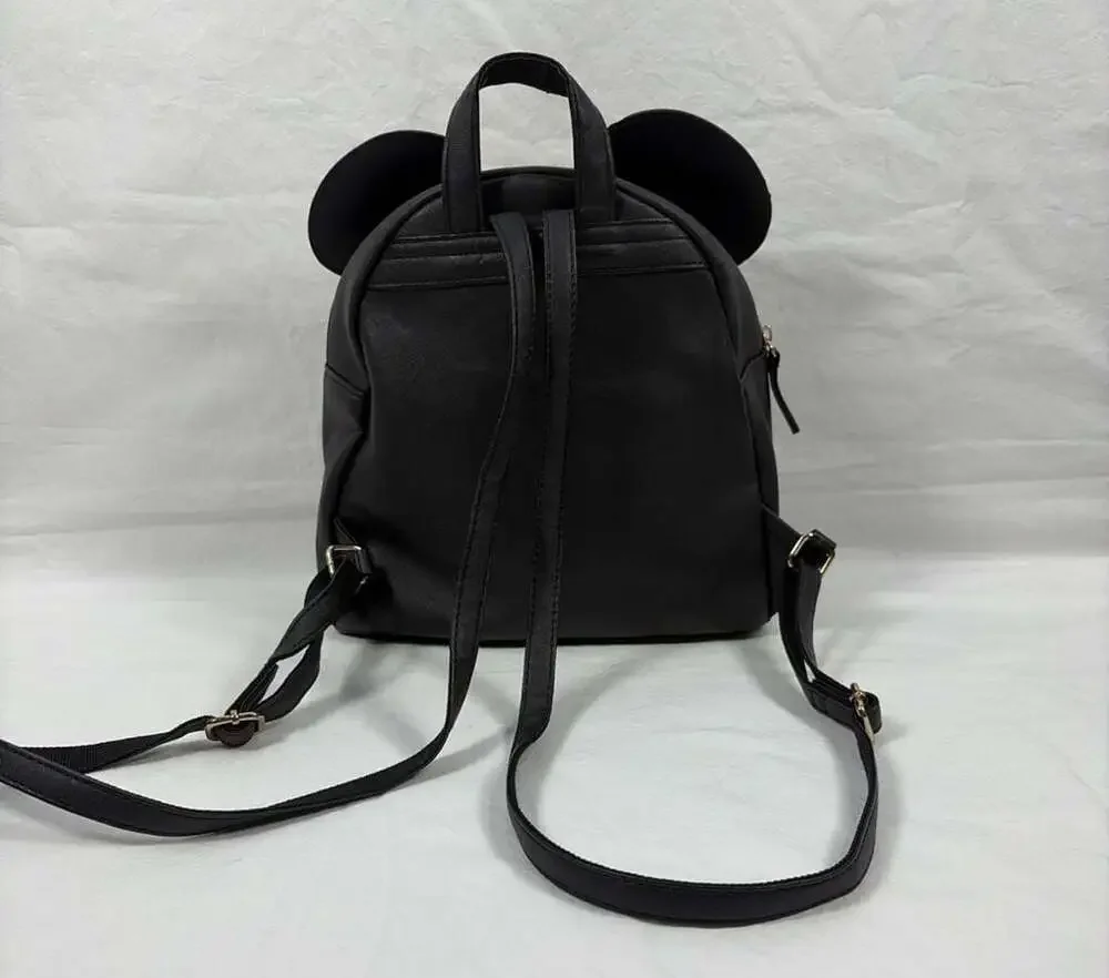 Disney Minnie Mouse Black and Gold Polka Dot Ears Mini Backpack